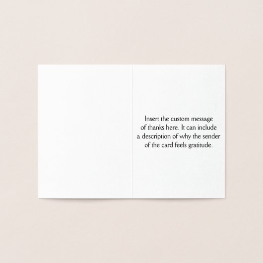 Gepersonaliseerd "Bedankt!" Kaart (Binnen)