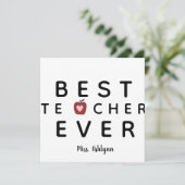 Gepersonaliseerd bedankt leraar kaart (Staand voorkant)