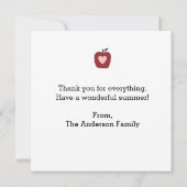 Gepersonaliseerd bedankt leraar kaart (Achterkant)