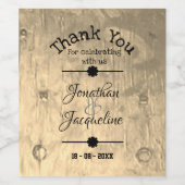 Gepersonaliseerd 'Bedankt voor het vieren met ons' Wijn Etiket (Enkel label)