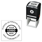 Gepersonaliseerd Bedrijf Bedrijf Logo Naam Adres Zelfinktende Stempel (In situ)