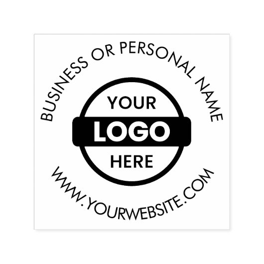 Gepersonaliseerd Bedrijf Bedrijf Logo Naam Adres Zelfinktende Stempel (Design)