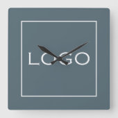 Gepersonaliseerd Bedrijf Grote Logo Cadet Vierkante Klok (Voorkant)