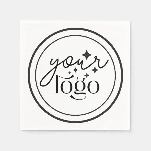 Gepersonaliseerd bedrijf Logo Cocktail servetten (Voorkant)