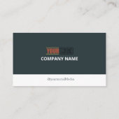 Gepersonaliseerd Bedrijf Logo Medewerker Modern Visitekaartje (Achterkant)