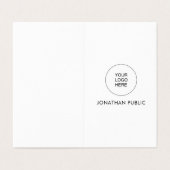 Gepersonaliseerd bedrijf Logo Modern Verticaal gev Visitekaartje (Buitenkant ongevouwen)