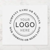 Gepersonaliseerd Bedrijf Logo of Merk Modern Likeurfles Etiket (Enkel label)