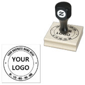 Gepersonaliseerd bedrijf Logo Tekst Ronde Rubber S Rubberstempel (Gestempeld)