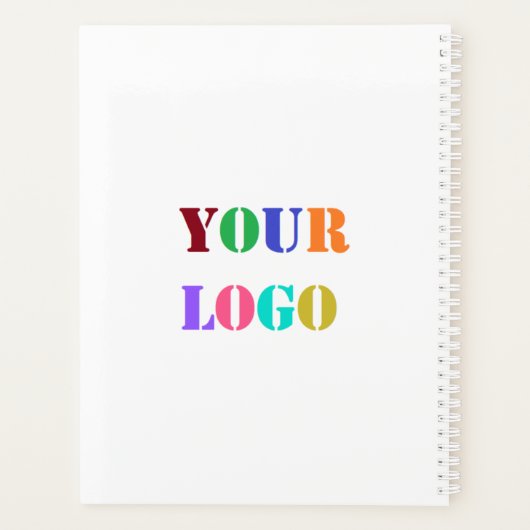 Gepersonaliseerd bedrijf Logo Text Planner Uw kleu (Achterkant)