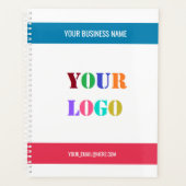Gepersonaliseerd bedrijf Logo Text Planner Uw kleu (Voorkant)