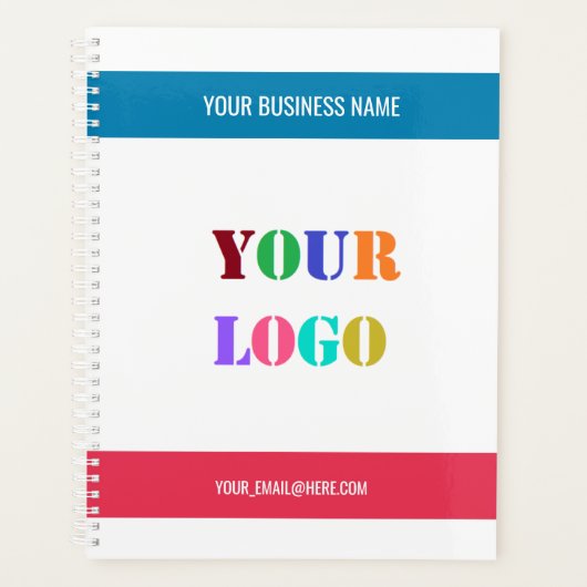 Gepersonaliseerd bedrijf Logo Text Planner Uw kleu (Voorkant)