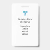 Gepersonaliseerd Bedrijf Medewerker ID Badge voor (Achterkant)