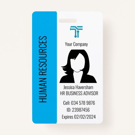 Gepersonaliseerd Bedrijf Medewerker ID Badge voor  (Voorkant)