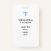 Gepersonaliseerd Bedrijf Medewerker ID Badge voor  (Achterkant)