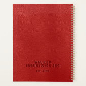 Gepersonaliseerd bedrijf met inscriptie rood Vegan Planner (Achterkant)