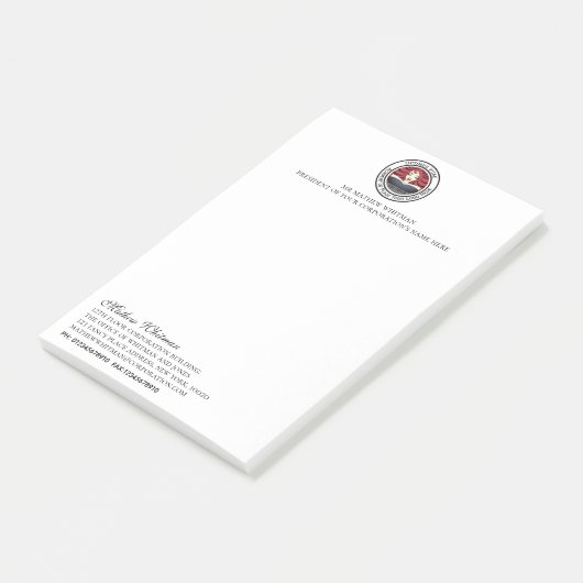 Gepersonaliseerd bedrijf post-it® notes (Schuin)