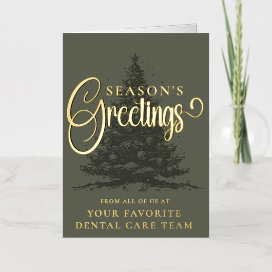 Gepersonaliseerd Bedrijf Professionele Zakelijke K Folie Feestdagenkaart (Voorkant)