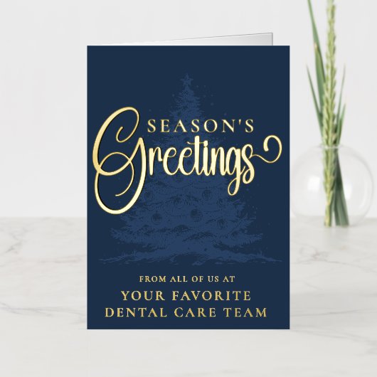 Gepersonaliseerd Bedrijf Professionele Zakelijke K Folie Feestdagenkaart (Voorkant)