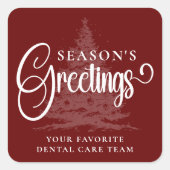 Gepersonaliseerd Bedrijf Professionele Zakelijke K Vierkante Sticker (Voorkant)