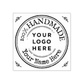 Gepersonaliseerd bedrijf Ronde Handgemaakte naam m Rubberstempel (Afrduk)