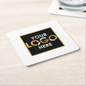 Gepersonaliseerd bedrijf Uw Logo Hier Promotioneel Kartonnen Onderzetters (Schuin)