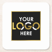 Gepersonaliseerd bedrijf Uw Logo Hier Promotioneel Kartonnen Onderzetters (Voorkant)