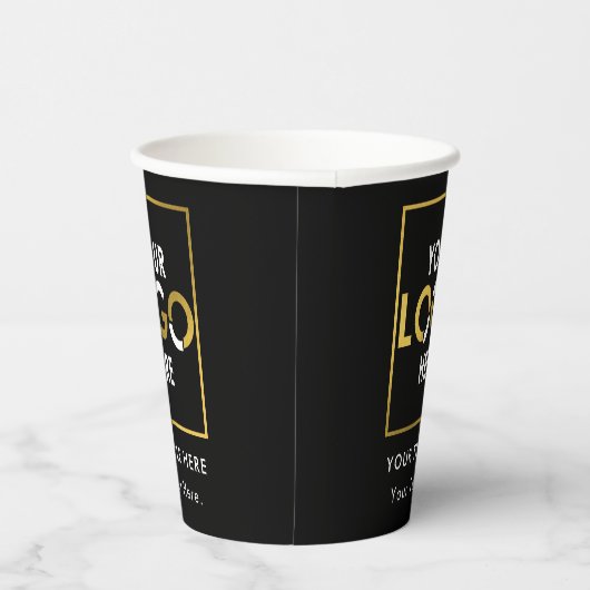 Gepersonaliseerd bedrijf Uw Logo Hier Promotioneel Papieren Bekers (Rechts)