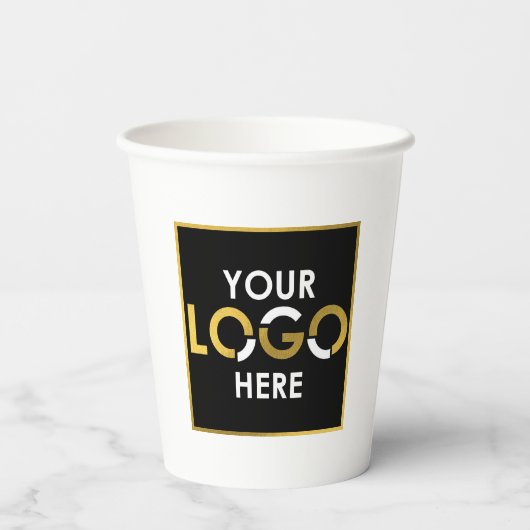 Gepersonaliseerd bedrijf Uw Logo Hier Promotioneel Papieren Bekers (Achterkant)