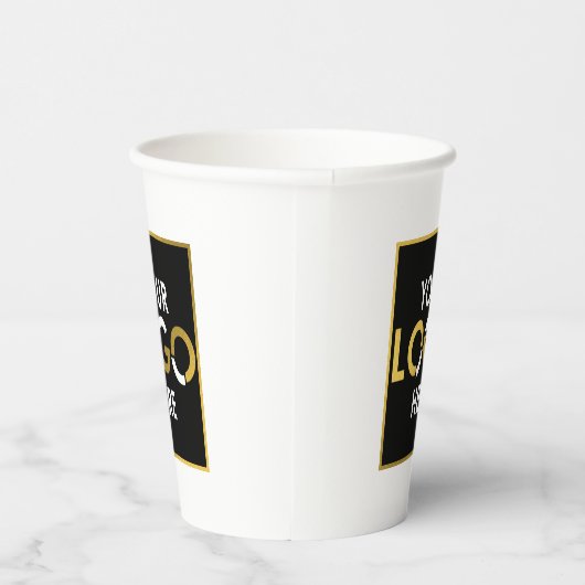 Gepersonaliseerd bedrijf Uw Logo Hier Promotioneel Papieren Bekers (Rechts)