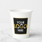 Gepersonaliseerd bedrijf Uw Logo Hier Promotioneel Papieren Bekers (Voorkant)