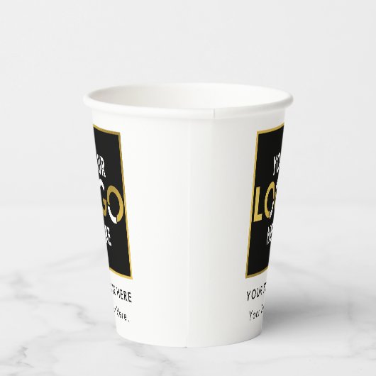 Gepersonaliseerd bedrijf Uw Logo Hier Promotioneel Papieren Bekers (Rechts)