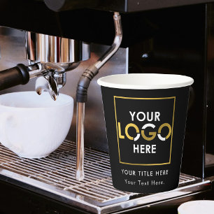 Gepersonaliseerd bedrijf Uw Logo Hier Promotioneel Papieren Bekers