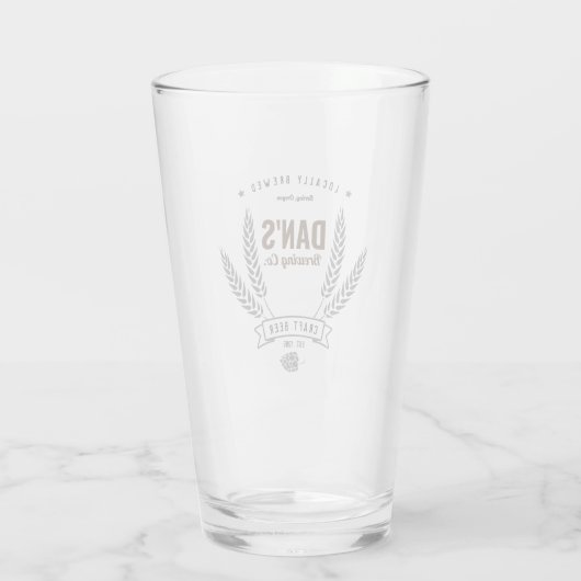 Gepersonaliseerd bedrijf voor brouwerij glas (Achterkant)