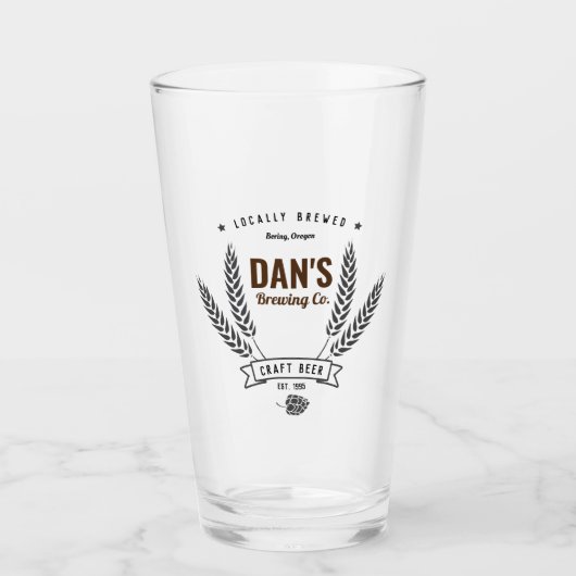 Gepersonaliseerd bedrijf voor brouwerij glas (Voorkant)