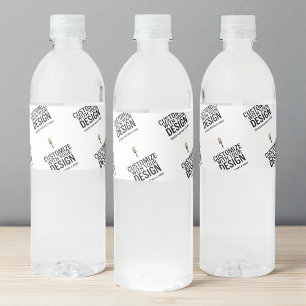 Gepersonaliseerd Bedrijfs Merk Aangepast Minimalis Waterfles Etiket