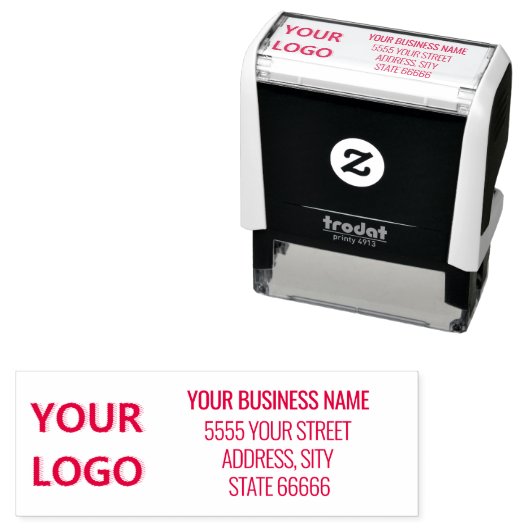 Gepersonaliseerd BedrijfsAdres Bedrijf Modern Zelfinktende Stempel (In situ)