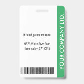 Gepersonaliseerd bedrijfsidentiteitskaart van de W Badge (Back)