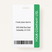 Gepersonaliseerd bedrijfsidentiteitskaart van de W Badge (Achterkant)