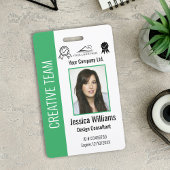 Gepersonaliseerd bedrijfsidentiteitskaart van de W Badge