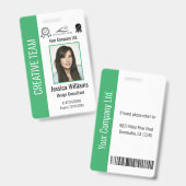 Gepersonaliseerd bedrijfsidentiteitskaart van de W Badge (Front & Back)