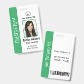Gepersonaliseerd bedrijfsidentiteitskaart van de W Badge (Front & Back)