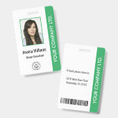 Gepersonaliseerd bedrijfsidentiteitskaart van de W Badge (Front & Back)