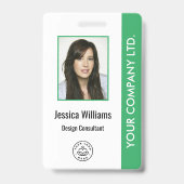 Gepersonaliseerd bedrijfsidentiteitskaart van de W Badge (Front)