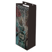 Gepersonaliseerd bedrijfslogo | Eigen merkverpakki Wijn Cadeautas (Voorkant Gekanteld)