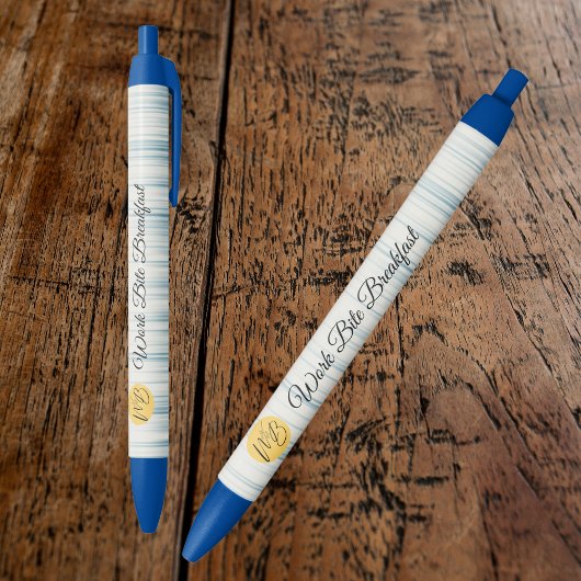 Gepersonaliseerd bedrijfslogo en naam promotie mat blauwe inkt pen