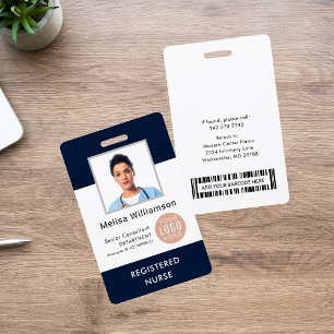 Gepersonaliseerd bedrijfslogo en personeelsfoto ID Badge