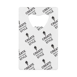 Gepersonaliseerd Bedrijfsmerk Minimalistisch Kredi Creditkaart Flessenopener