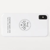 Gepersonaliseerd bedrijfsprofiel Case-Mate iPhone case (Achterkant (horizontaal))