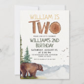 Gepersonaliseerd Beer Boys 2e verjaardag Kaart (Voorkant)