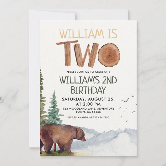 Gepersonaliseerd Beer Boys 2e verjaardag Kaart (Voorkant)